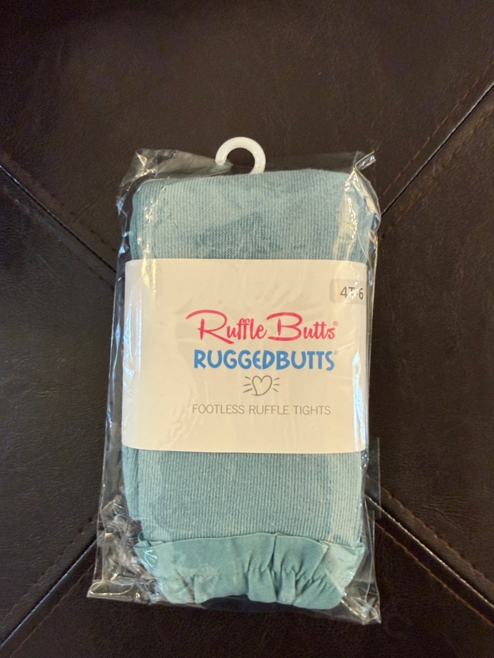 RuffleButts 4T-6 footless opaque tights Antiqua blue new in package
